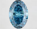 5.87ct Oval Lab Grown Diamond (Colour Fancy Vivid Blue, Clarity VVS2, IGI Certified)