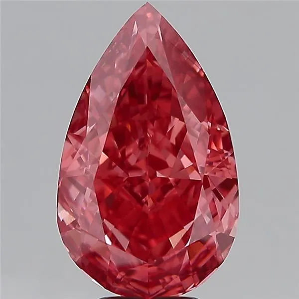 6.01ct Pear Lab Grown Diamond (Colour Fancy Vivid Pink, Clarity VVS1, IGI Certified)