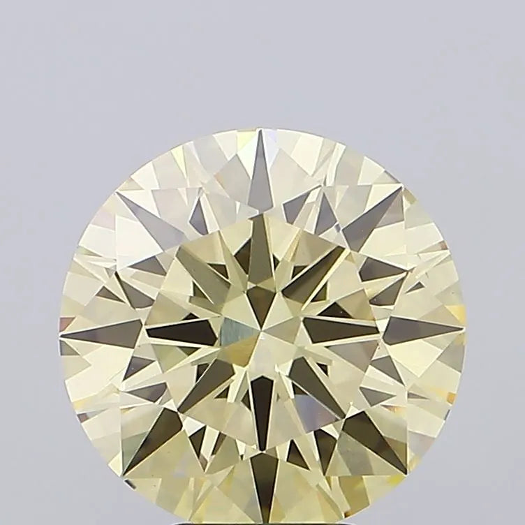 6.04ct Round Lab Grown Diamond (Colour Fancy Light Yellow, Clarity VS1, Cut ID, IGI Certified)