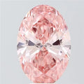 6.11ct Oval Lab Grown Diamond (Colour Fancy Vivid Pink, Clarity VVS2, IGI Certified)