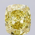 6.27ct Cushion modified Lab Grown Diamond (Colour Fancy Vivid Yellow, Clarity SI1, IGI Certified)