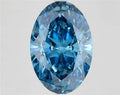 6.32ct Oval Lab Grown Diamond (Colour Fancy Vivid Blue, Clarity VVS2, IGI Certified)