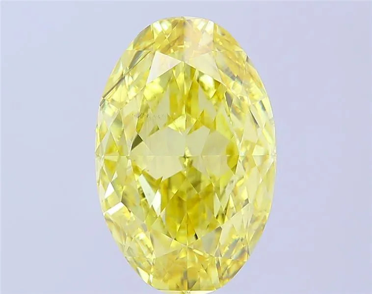 6.56ct Oval Lab Grown Diamond (Colour Fancy Intense Yellow, Clarity VS2, IGI Certified)