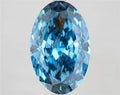 6.70ct Oval Lab Grown Diamond (Colour Fancy Vivid Blue, Clarity VVS2, IGI Certified)