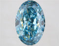 6.71ct Oval Lab Grown Diamond (Colour Fancy Vivid Blue, Clarity VVS2, IGI Certified)