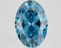 6.95ct Oval Lab Grown Diamond (Colour Fancy Vivid Blue, Clarity VS1, IGI Certified)