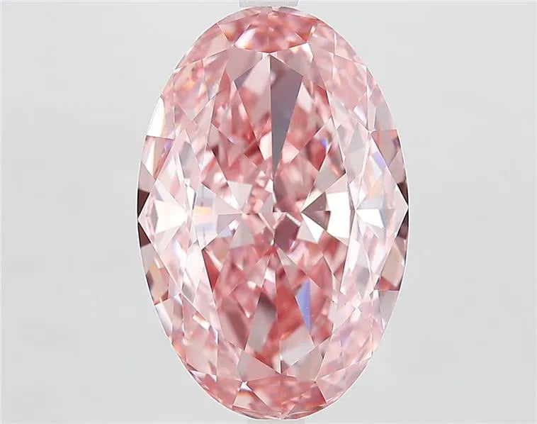 8.05ct Oval Lab Grown Diamond (Colour Fancy Vivid Pink, Clarity VS1, IGI Certified)