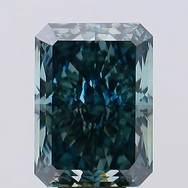 8.05ct Radiant Lab Grown Diamond (Colour Fancy Deep Green, Clarity VS1, Cut GD, IGI Certified)